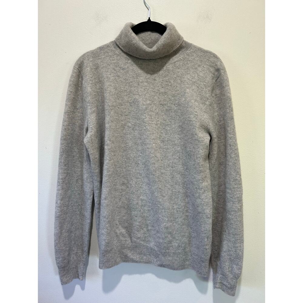 Woolen Bloom grey cashmere turtleneck womens L
